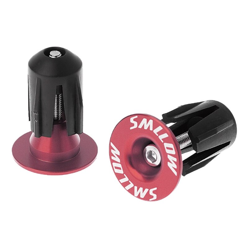 2Pcs Bike Bar End Plugs Aluminium Road Fiets Grip Stuur Caps MTB Accessoire: Rood