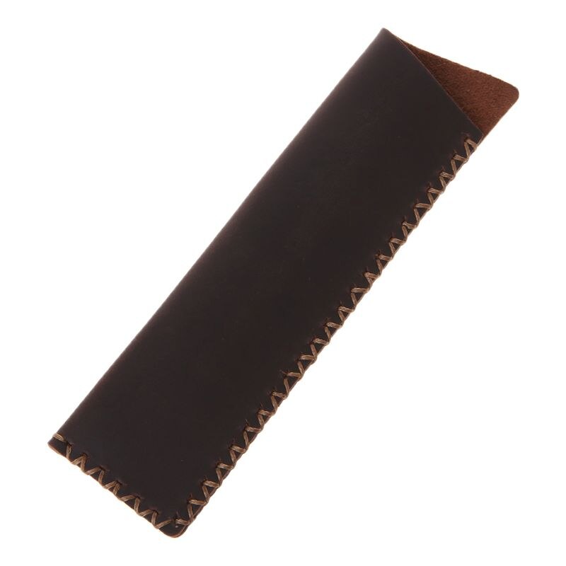 Retro Leather Pen Holder Ballpoint Pen Protective Sleeve Cover Handmade Fountain Pouch For Holding Single Pen For Office