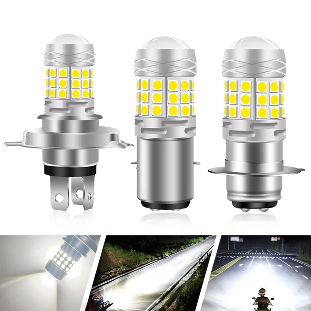 H4/BA20D/H6/P15DLed Motorfiets Koplamp 42SMD LED Lamp Moto Hoge/Dimlicht Lampen Lamp mistlampen 12V Wit