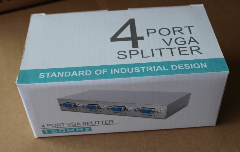 4 Port VGA Splitter distributor 15HDF 150MHz Metal