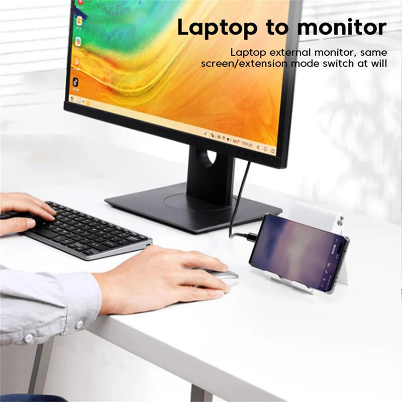 USB Type C naar HDMI-compatibele adapterkabel Type C USB 3.1 HDTV-converterkabel voor tv-projector PC MacBook iPad-laptops Tablet