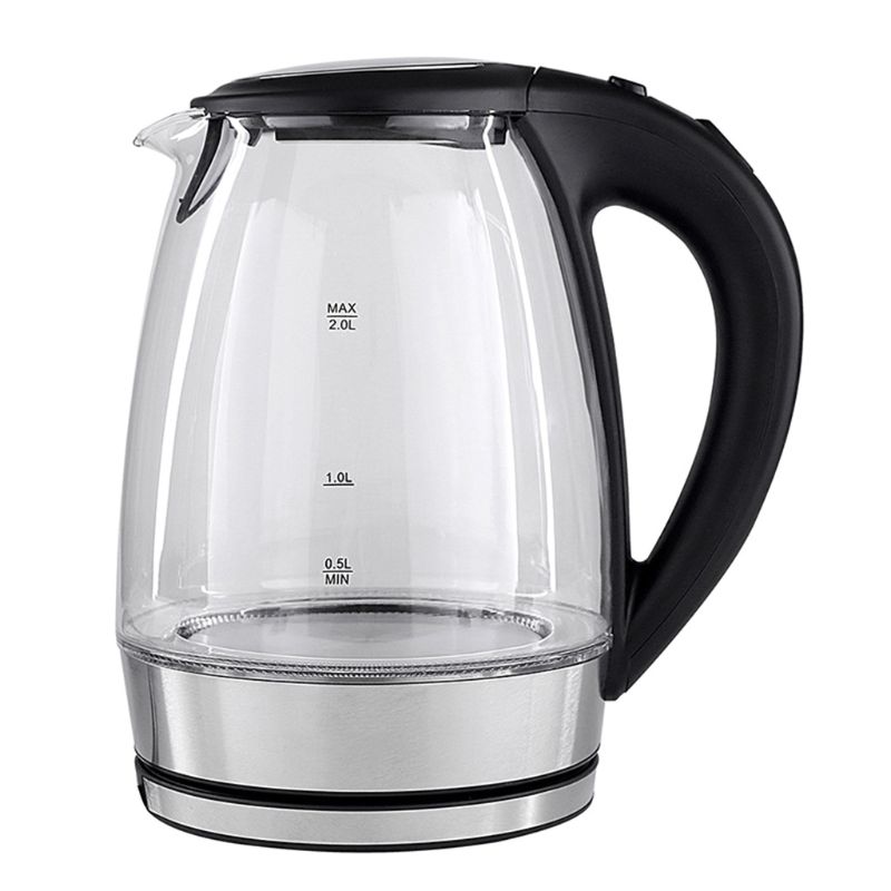 2l el-kedel 2000w hurtigkogende te-kaffekande med blåt led-lys  m2ee