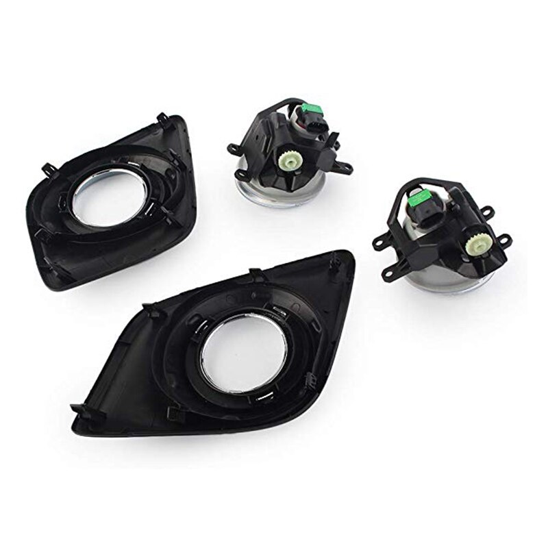 1Pair for Toyota Hilux Revo M70 M80 Fog Light Lamp with Bulb Harness Switch Chrome Trim Front Bumper Work Light