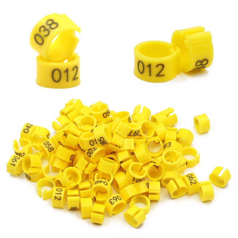 100 Stuks Vogels Voeten Ring Plastic Clip Ringen voor Vogels Duif Kwartel Voetring Boerderij Dier Carrier Duif Accessoires Vogel benodigdheden