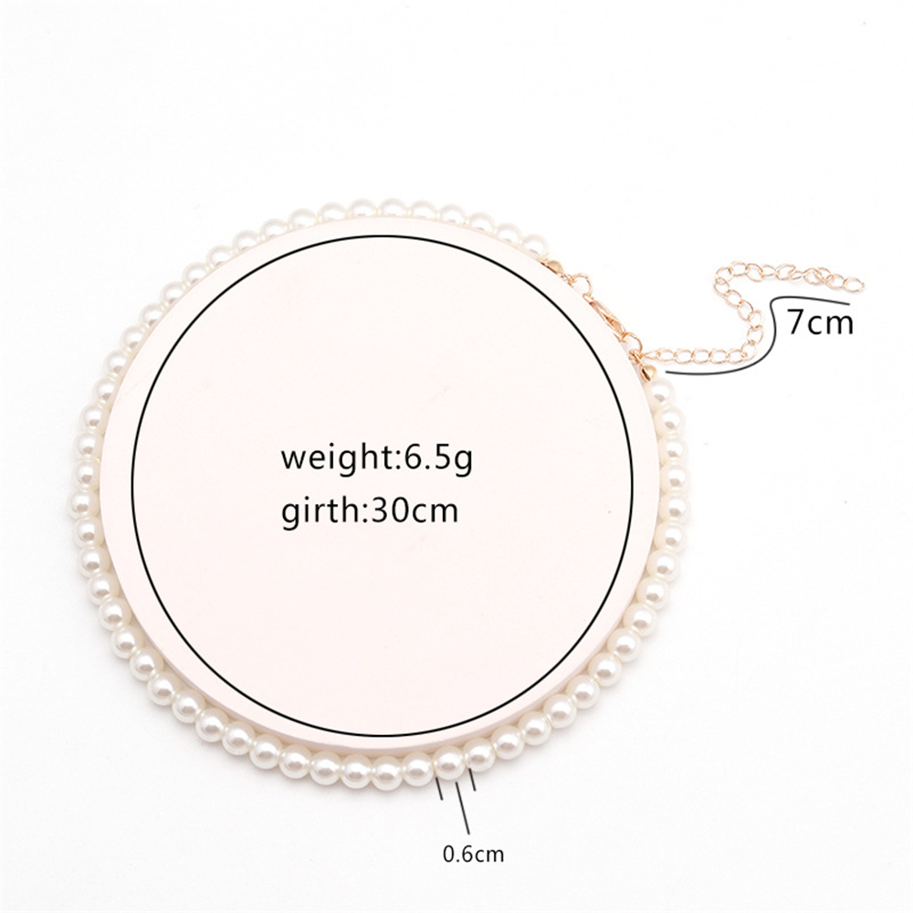 Prachtige Imitatie Parel Choker Kettingen Voor Vrouwen Eenvoudige Sleutelbeen Keten Bruiloft Sieraden Accessoires: B