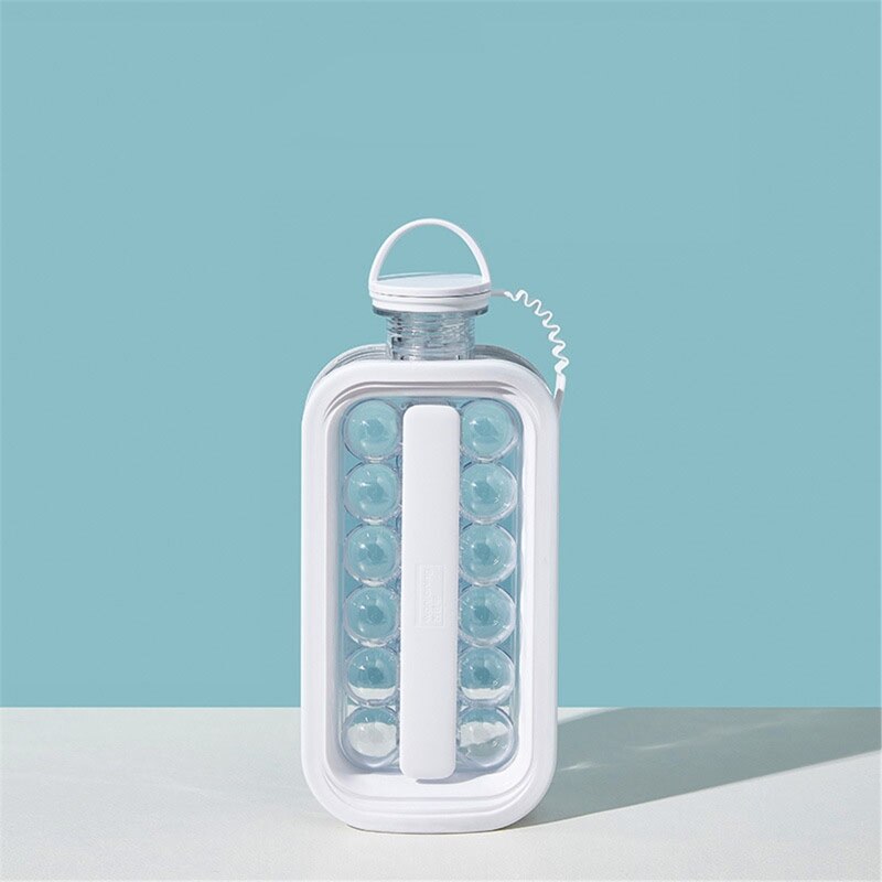 Ice ball maker vandflaske isterning form kedel ice bakke party køler beholder: Hvid
