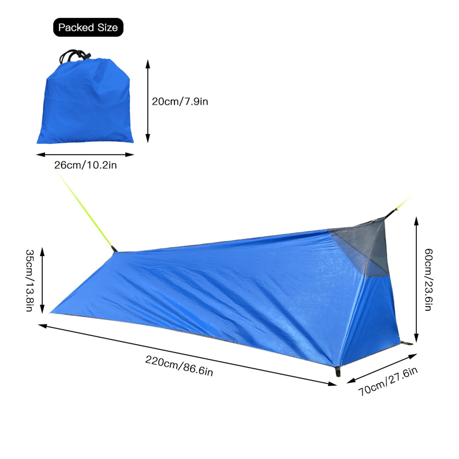 Camping Luifel Outdoor Slaapzak Tent Draagbare Ultra-Lichtgewicht Luifel Waterdichte Tent Voor Camping Vissen Accessoires