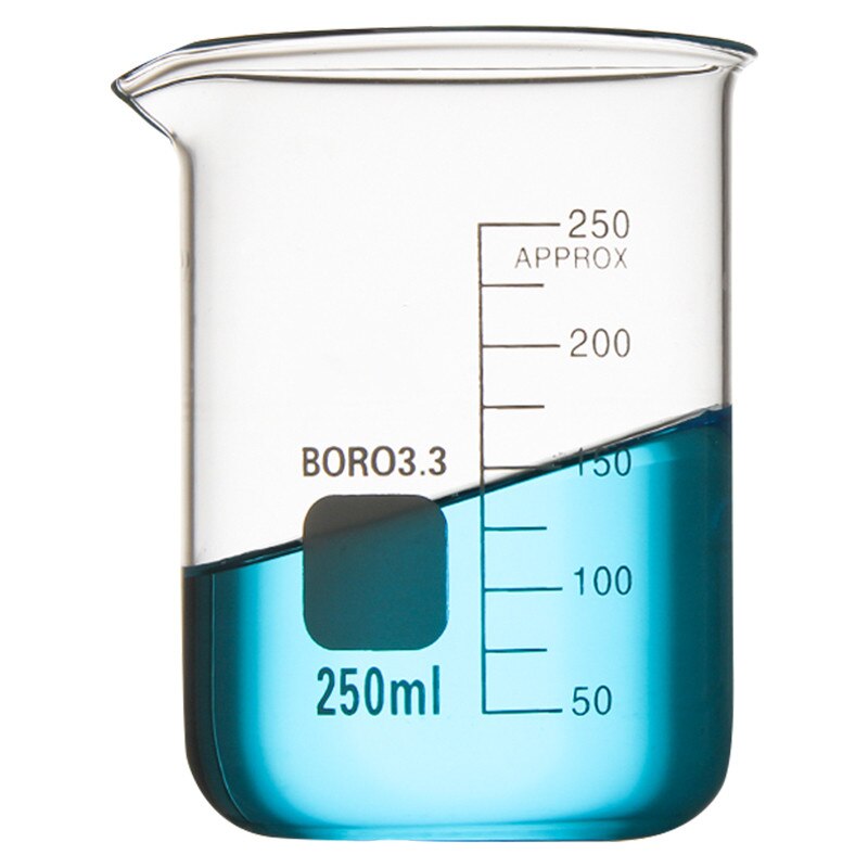 Laboratory Equipment Glass Beaker Thickened High Temperature Resistant Beaker 5ml 10ml 25ml 50ml 100ml