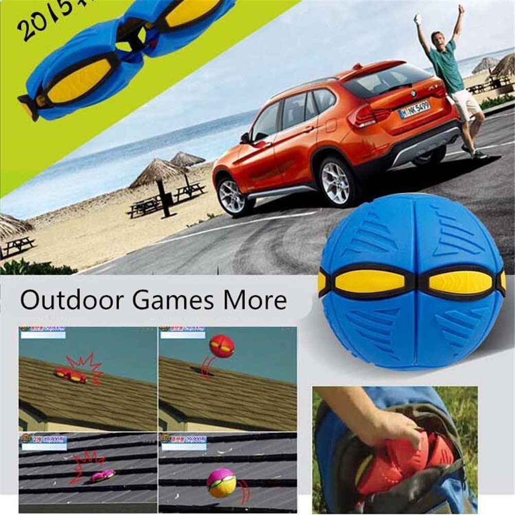 Goliath Games Phlat Ball V3 Kids Games Throw a Disc Catch a Ball Flying Transfiguration Ball Have 3/6 Luminous Lamps for Glows