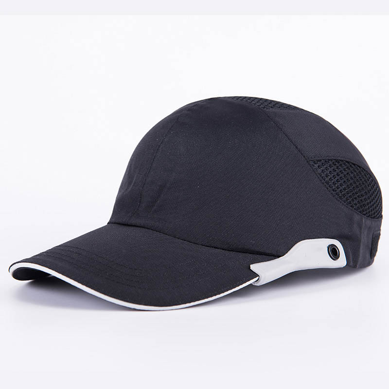 Anti-Collision Cap Werk Helm Zomer Ademend Veiligheid Anti-Shock Lichtgewicht Helm Mode Toevallige Zon Bescherming Cap: Black