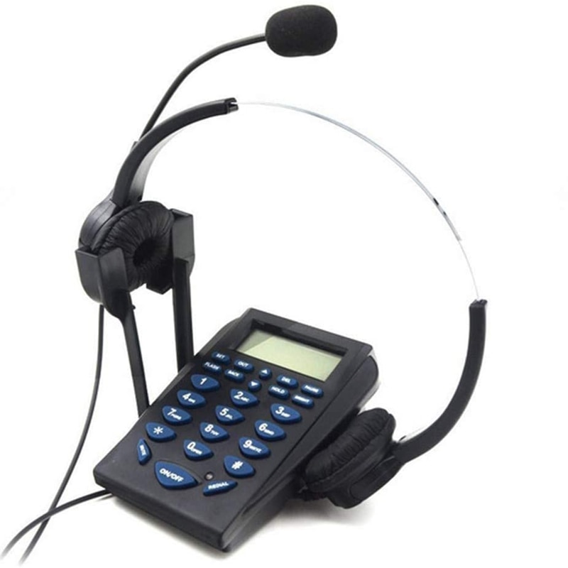 Call center telefon med optagefunktion støjreduktion headset til hjemmekontor kundeservice agent: Default Title