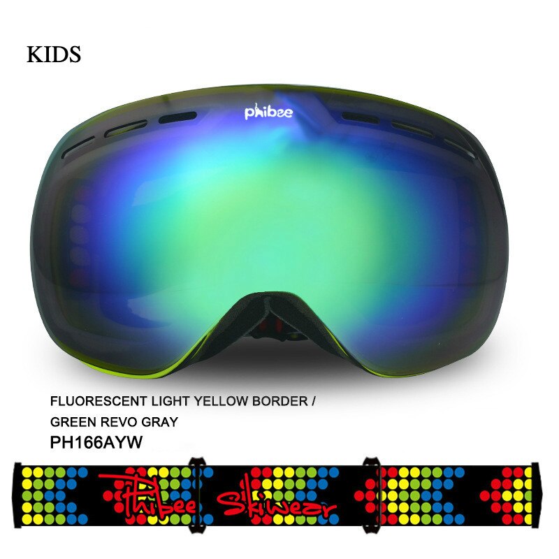 Skibrillen heren dames kinderen brillen snowboard anti-condens grote skimasker sneeuwbril skiën dubbel  uv400 bescherming buitensport: Ph167 cyw