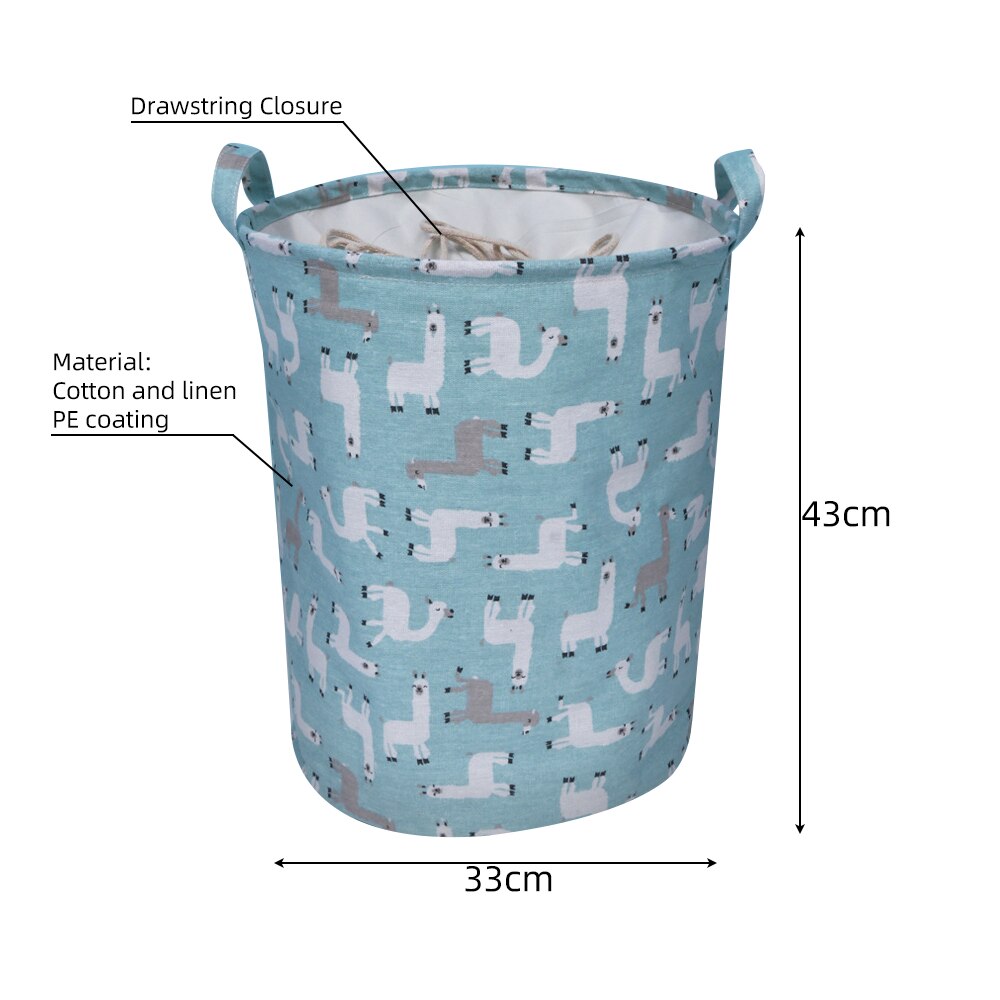 Canvas Waterdichte Wasserij Organisator Mand Grote Capaciteit Wasmand Vuile Kleren Opbergtas Speelgoed Thuis Opslag Bin: M
