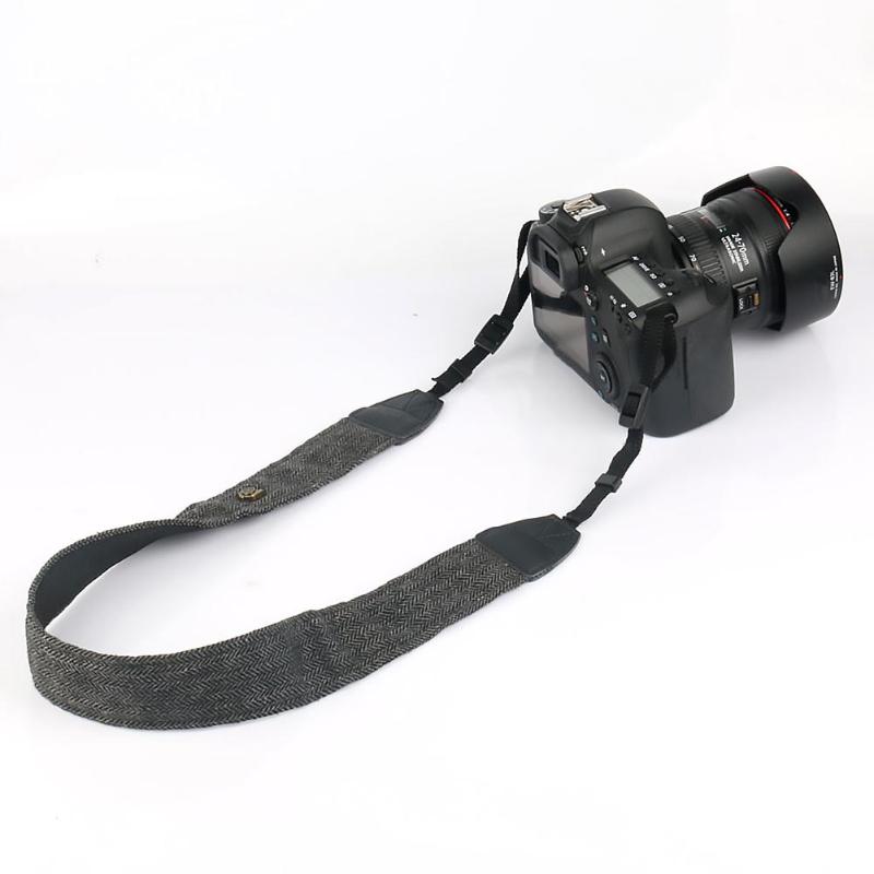 Universal Adjustable Cotton Leather Camera Shoulder Strap for DSLR Cameras