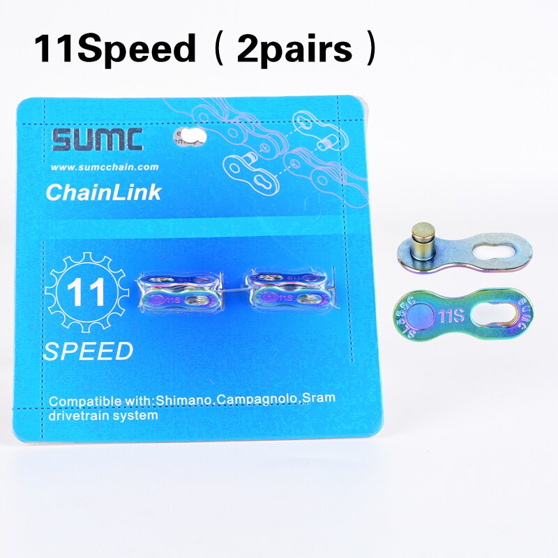SUMC Bicycle Chain Missing Link Magic buckle 11 12 speed silver gold Chain Link 6/7/8s 9s 10s 11s 12S bicycle quick magic button: Blue