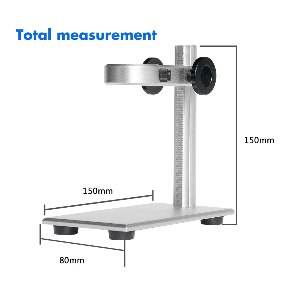 Aluminum Alloy Microscope Stand Microscope Metal Bracket with Adjustment Height 23-35mm Clamping Diameter for Most Microscopes