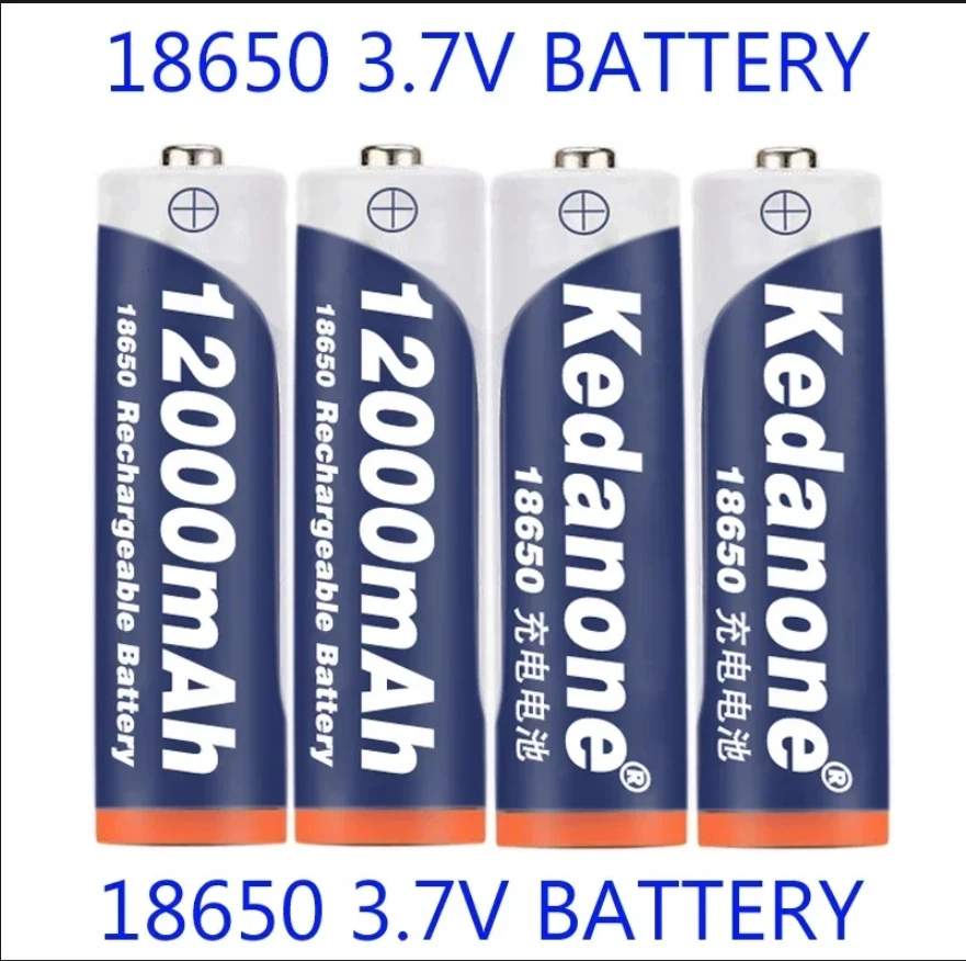 18650 Oplaadbare Batterij 3.7V 18650 12000mAh Capaciteit Oplaadbare Li Batterij Voor Zaklamp Zaklamp Batterij: Beige