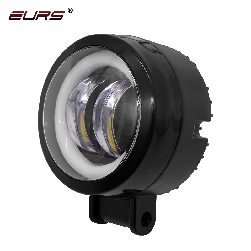 EURS 3inch LED Headlights DRL Angel eyes Spotlight Accessories headlamp 20W LED Motorcycle Spot 2000lm Halo Ring White Red Blue
