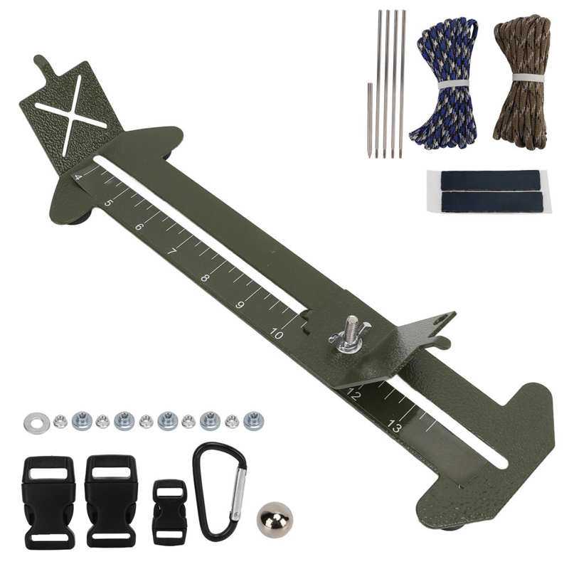 Kit de plantilla de pulsera Paracord, longitud ajustable, fabricante de pulseras de Metal, herramientas de bricolaje para manualidades de Paracord: Verde