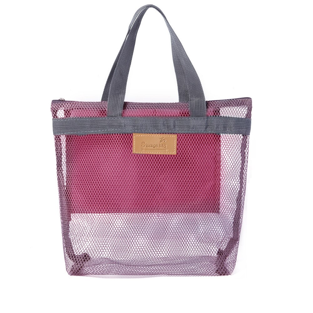 Bärbar mesh duschväska kvinnor män hängande bad toalettartiklar organisator väska 9 förvaringsfickor sminkväskor unisex: 1