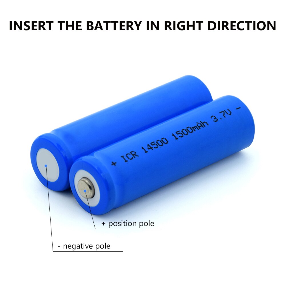 1/2/4/6/8/10Pcs ICR 14500 Li-ion Rechargeable Batteries 3.7V 1500mAh Lithium Battery Replacement For Torch Power Bank Flashlight