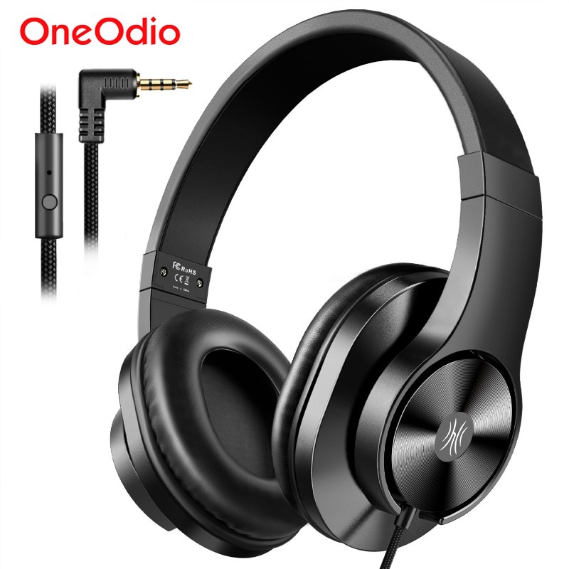 Oneodio T3 Wired Hoofdtelefoon Over Ear Headset Met Microfoon Stereo Bass Oortelefoon Verstelbare Hoofdtelefoon Voor Mobiele Telefoon