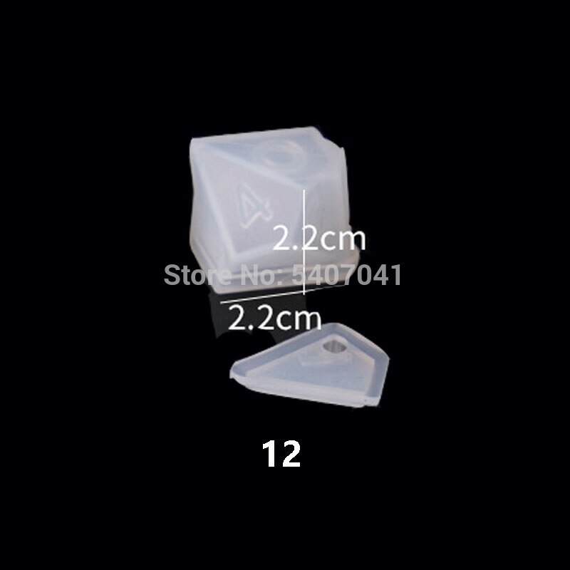19 sztuk kostki żywiczne formy formy gamer-narzędzia kości filet kształt multi-spec formy silikonowe podejmowania: 12