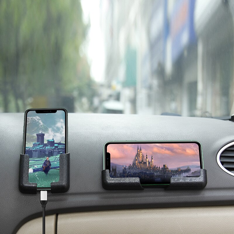 Auto Mobiele Telefoon Houder Zelfklevende Verstelbare Breedte Multifunctionele Gps Display Beugel Auto Interieur Accessoires