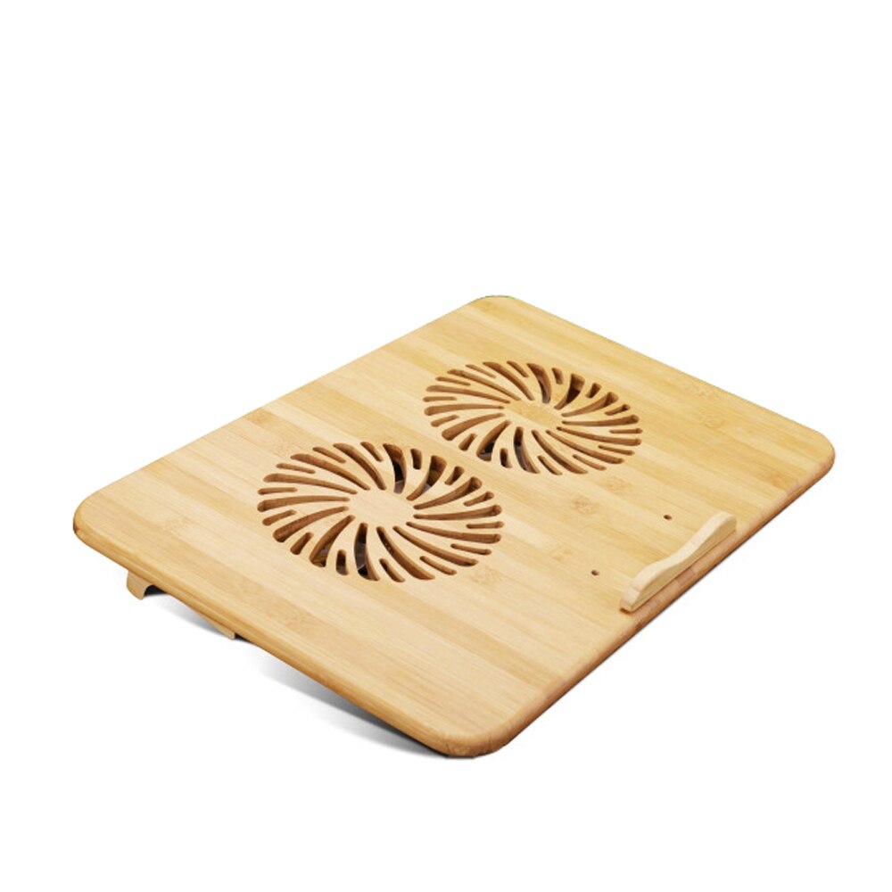 14 15,6 17 zoll Laptop Bambus Holz Kühler Basis Kühlkörper Halterung mit Doppel Fan Kühlung Pad für Macbook Luft Profi Dell HP