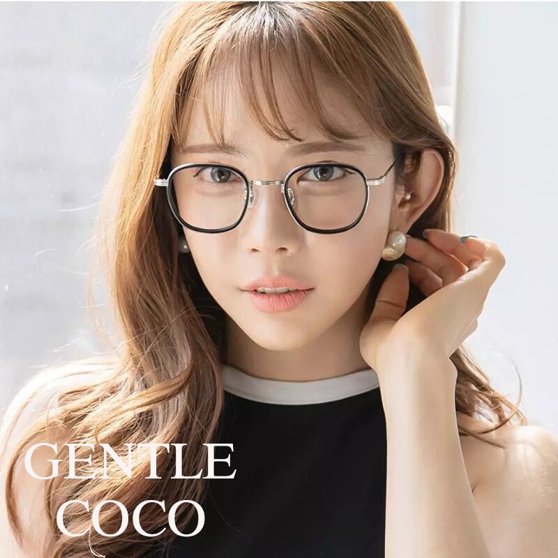 Gafas redondas GM coreanas para hombre y mujer, montura óptica, gafas de COCO Retro, graduadas, Marcos para Miopía