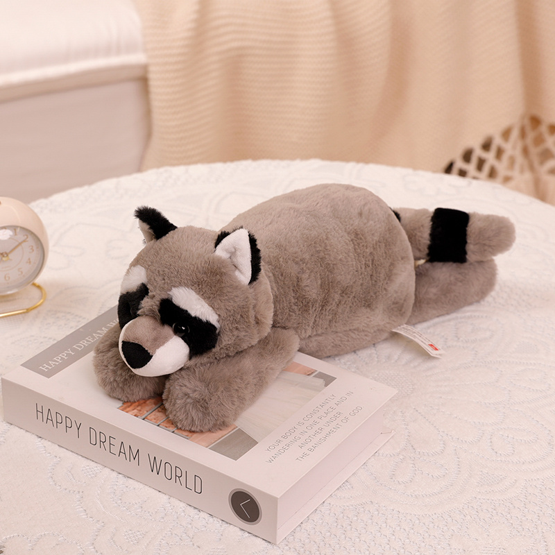 45-70 cm Super doux paresseux moelleux peluche animaux en peluche raton laveur renard Crocodile paresseux câlin jeter oreiller d'anniversaire garçon fille: GRIS / 31cm-50cm