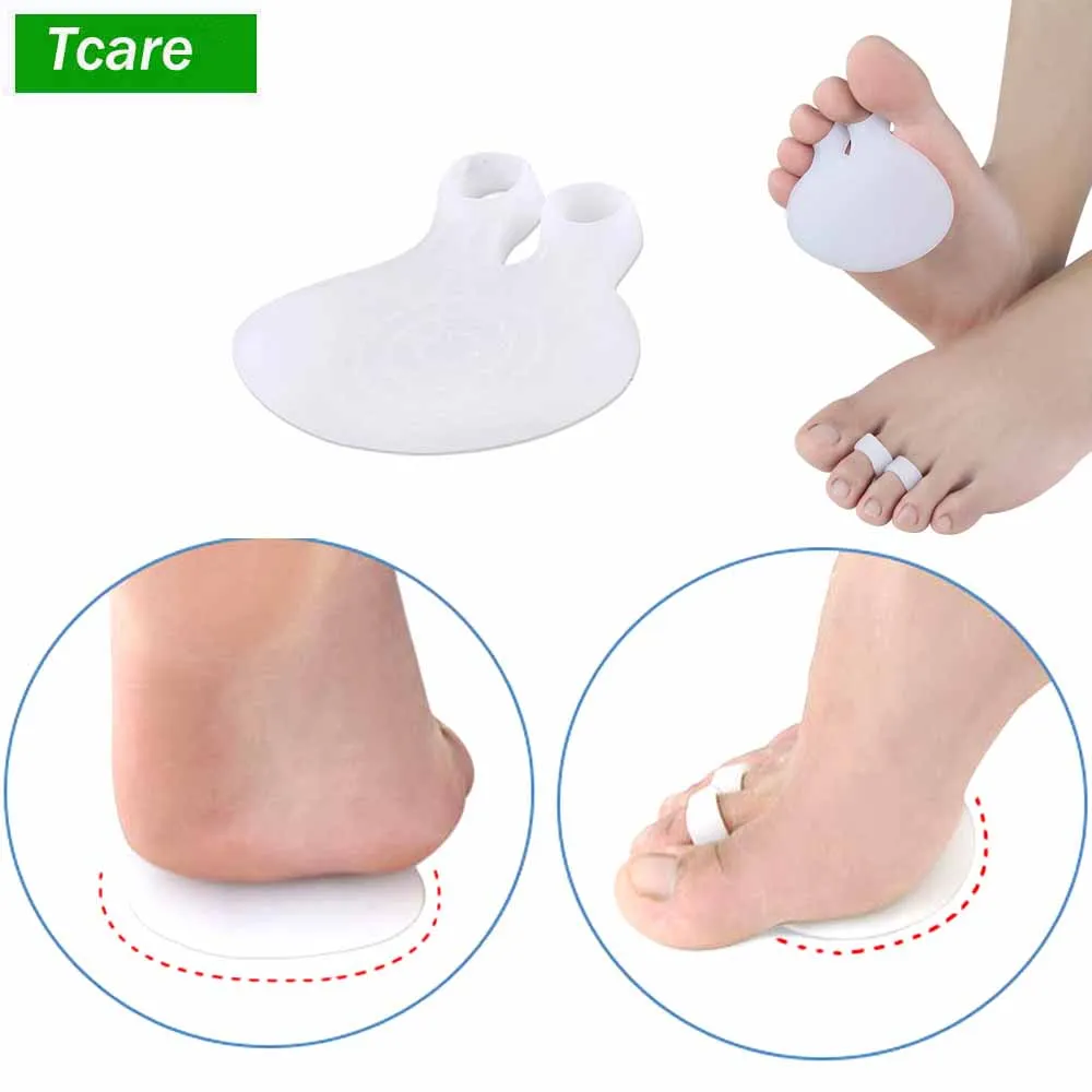 Tcare 1Pair Metatarsal Pads Ball of Foot Cushions Forefoot Insoles for Metatarsal Support and Foot Pain Relief Stay Comfortably