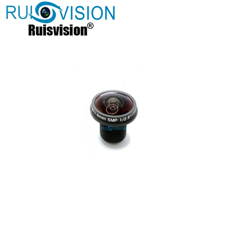 M12 1/2.5" 1.8mm Lens CCTV Camera Lens HD 5MP Pixel Fisheye Lens For 2MP 3MP 4MP 5MP Analog AHD IPC Camera 5PCS/10pcs optional