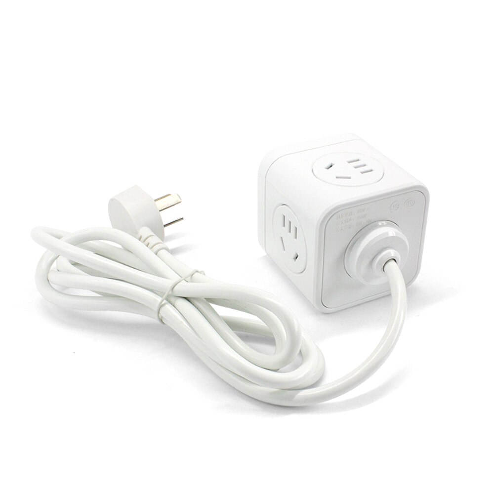 Power Socket with USB Port Socket Charger Adapter Multi-function Vertical Row Plug Wiring Board with 1.6M Cable Power Cube