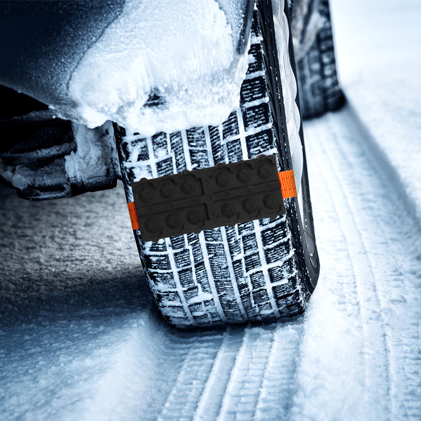 2 Sets Mat Car Wheel Anti-Slips Pads For Outdoor Tire Traction Aid Folding Set For Snow Ice Mud