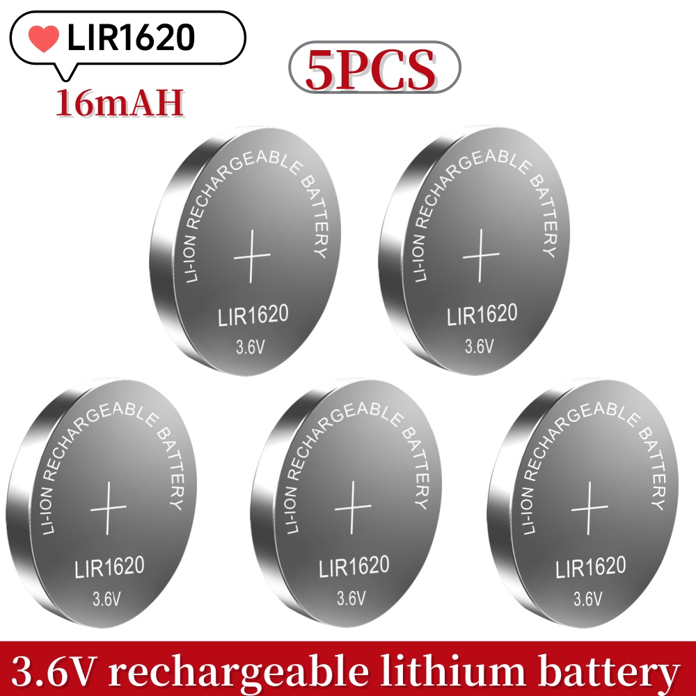 1-10PCS LIR1620 1620 3.6V batteria ricaricabile che carica 1620 può sostituire le batterie a bottone CR1620: verde