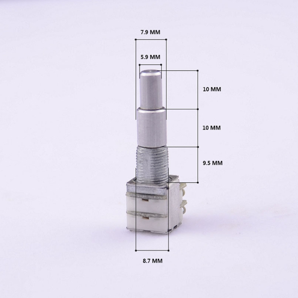 1 Stuk B5K/B10K/B50K/B100K/B250K/B500K Gestapeld Dual Concentrische Potentiometer (Pot) met Center Detent Gemaakt In Korea
