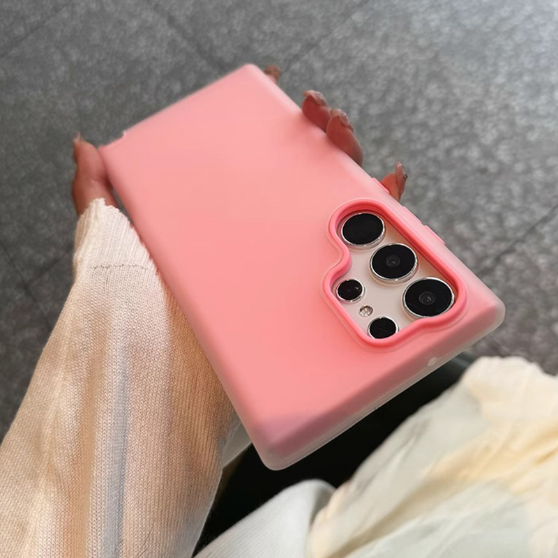 2 in 1 ultra thin Jelly liquid silicone phone case for Samsung Galaxy S22 S23 S24 Ultra Plus anti-fall clear hard bumper cover