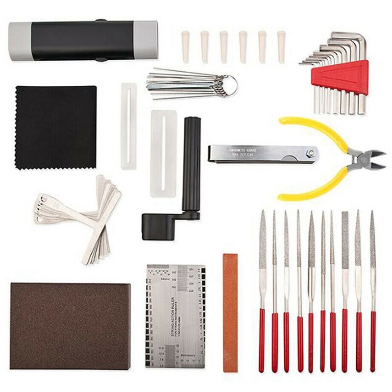 33 Pcs Guitar Maintenance Kit - Luthier Setup, Repair & Tuning Tools - Wrench Set