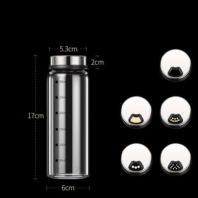 Organizador para sal y pimienta, azúcar, hierbas, tarros de vidrio para especias, condimentos de cocina, agitador de alimentos para cereales, dispositivo doméstico con medida: 300ml