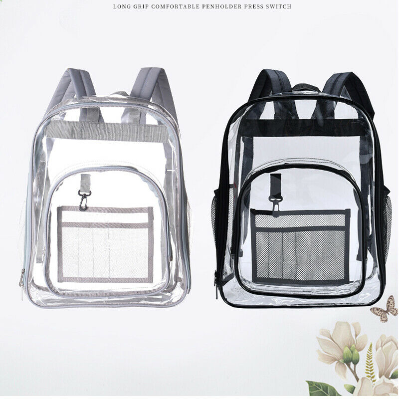 femmes fille étudiant sac d'école grande capacité Transparent clair sac à dos sac école bureau voyage sac suspendu