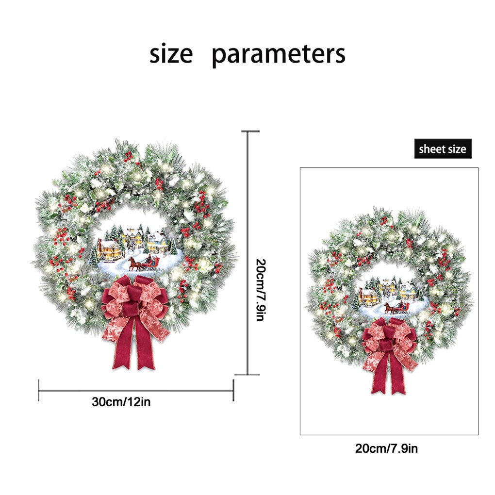 Christmas Window Sticker PVC Waterproof Wallpaper Decorative Santa Claus Sticker Home Shop Office Christmas Decoration stickers: 8
