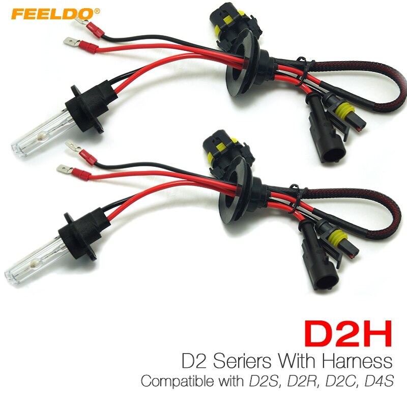 FEELDO 2 stks 35 w D2H HID Xenon Lampen Compatibel met D2S/D2R/D2C/D4S voor retrofit # AM4489
