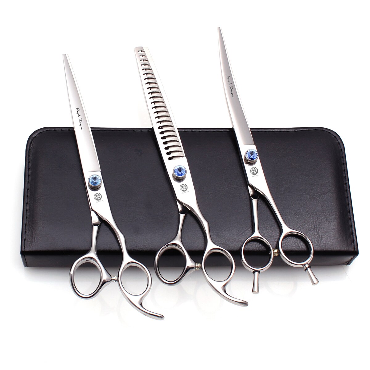 Pet Scissors Purple Dragon Brand 8" Japanese 440C Thinning Shears 3004# Dog Hair Scissors Pet Scissors Set Add Bag