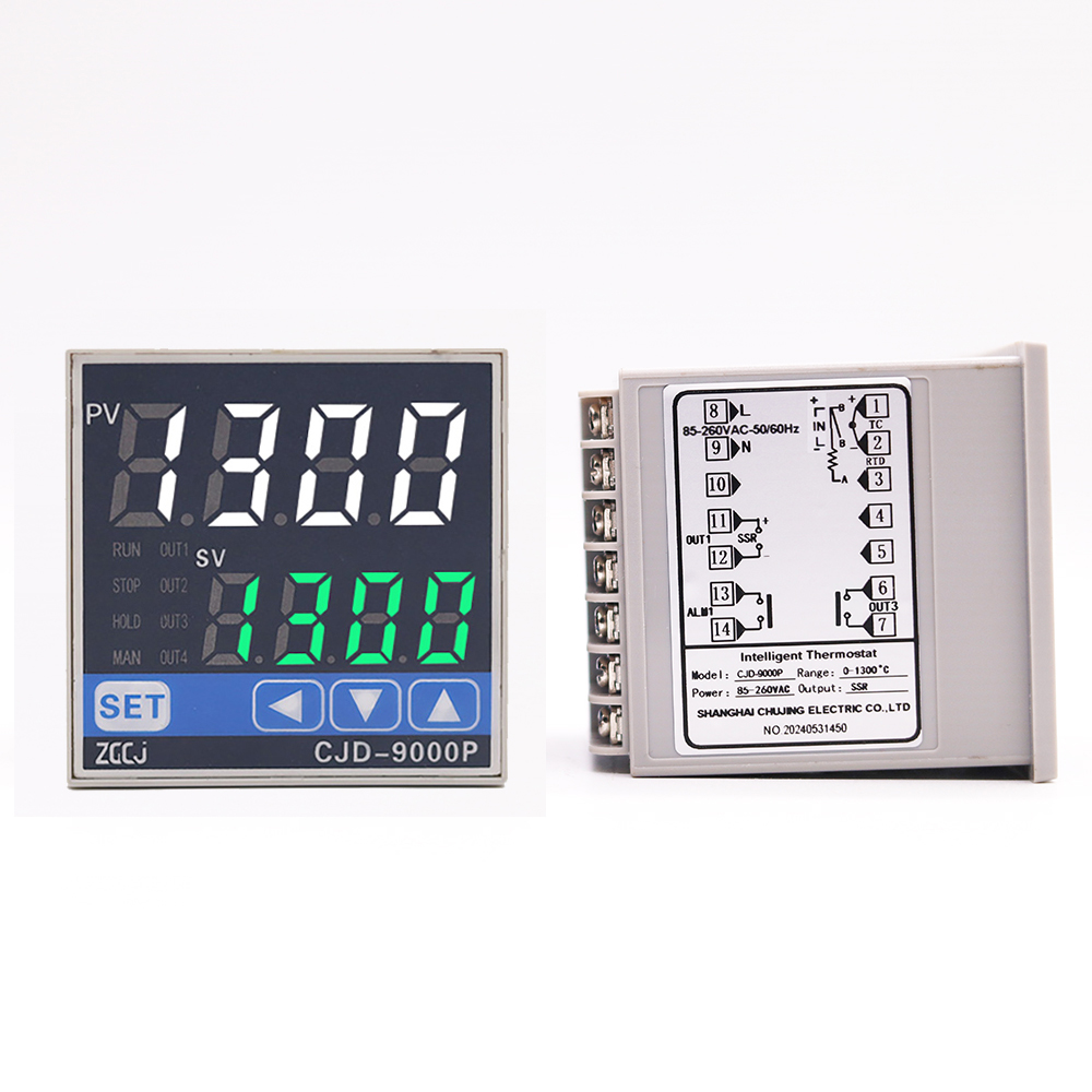 Thermostat de courbe de température programmable, 20 périodes, four, température et minuterie, rampe 2 en 1, contrôleur pid de trempage: Beige