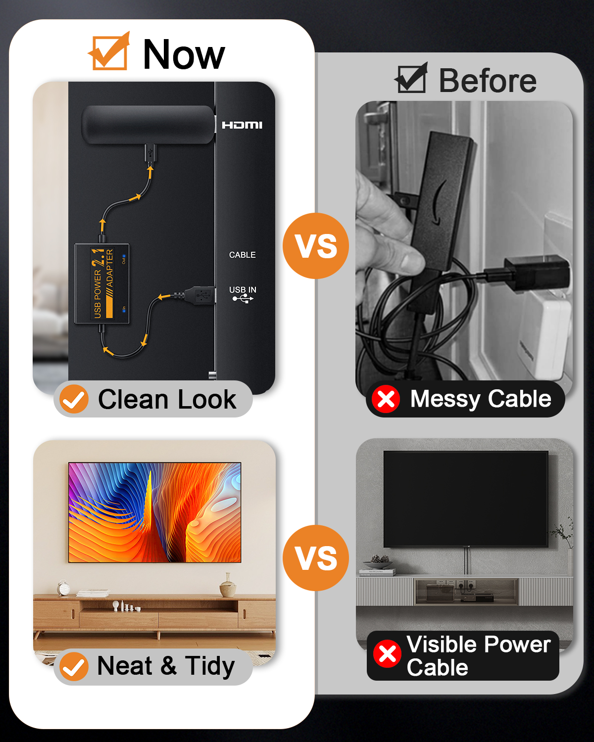Firestick Power Source Camluxy USB Power Cable 1800mAh Battery Supply Usb... – Grandado