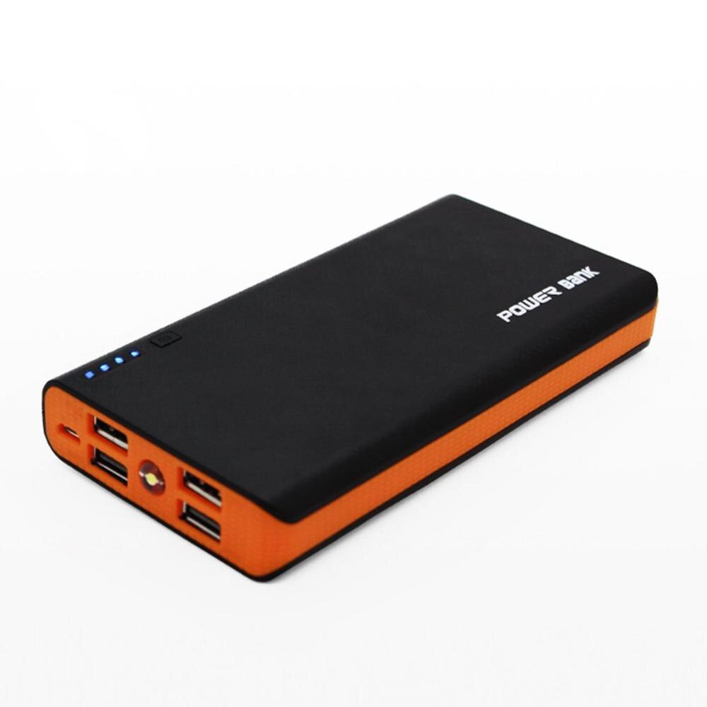 Telefoon Oplader Power Bank Case Carregador De Bateria Usb Oplader Powerbank Led Zaklamp Usb Uitgang Onleny A523: orange