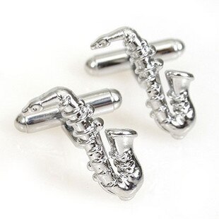 Sten guld musik node guitar trompet sax klaver mikrofon manchetknap manchetknap 1 par stor: 4
