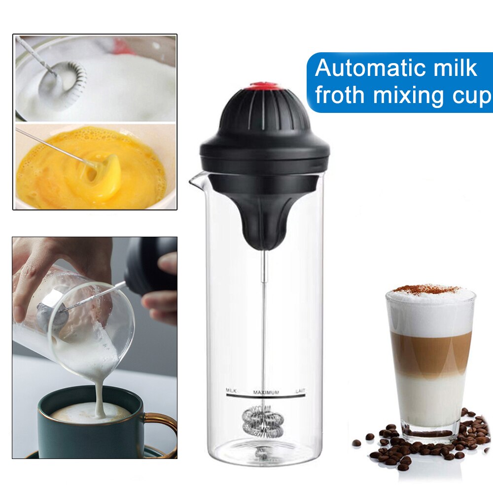 Electric Foamer Powerful Fully Automatic Milk Frother Jug For Or Cold Liquid Coffee Foam Maker With Double Mixing Heads