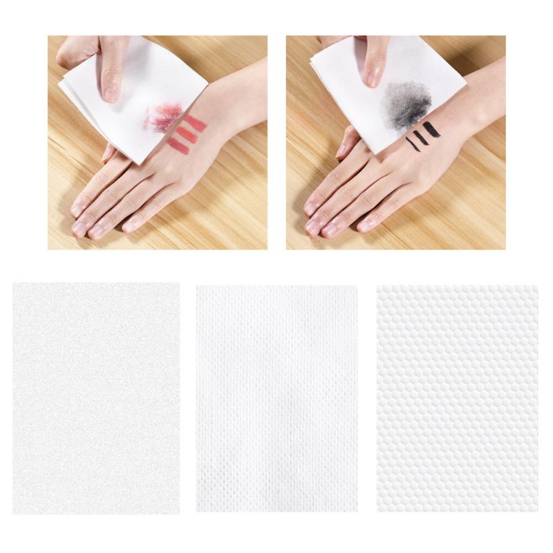 Lingettes de voyage jetables pour le visage, 100 pièces, en coton, pour maquillage, nettoyage du visage